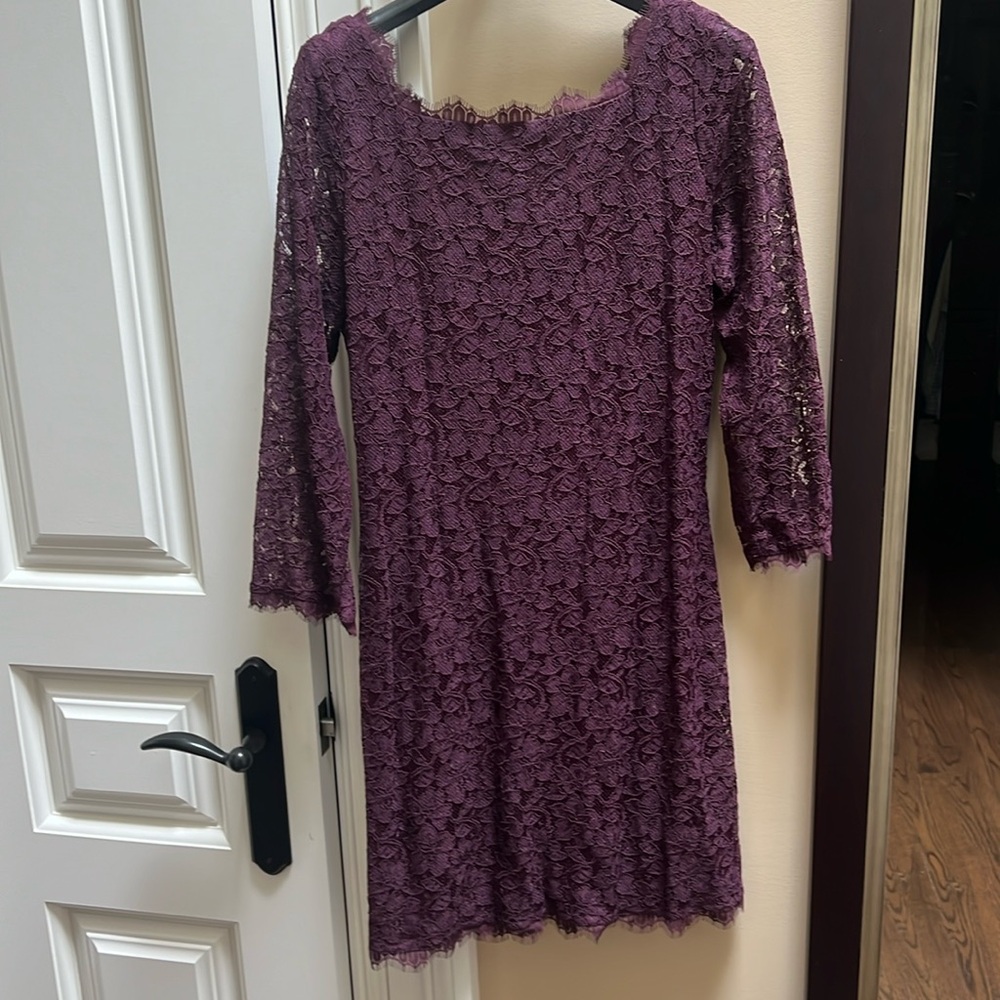 Burgundy DVF Zarita dress